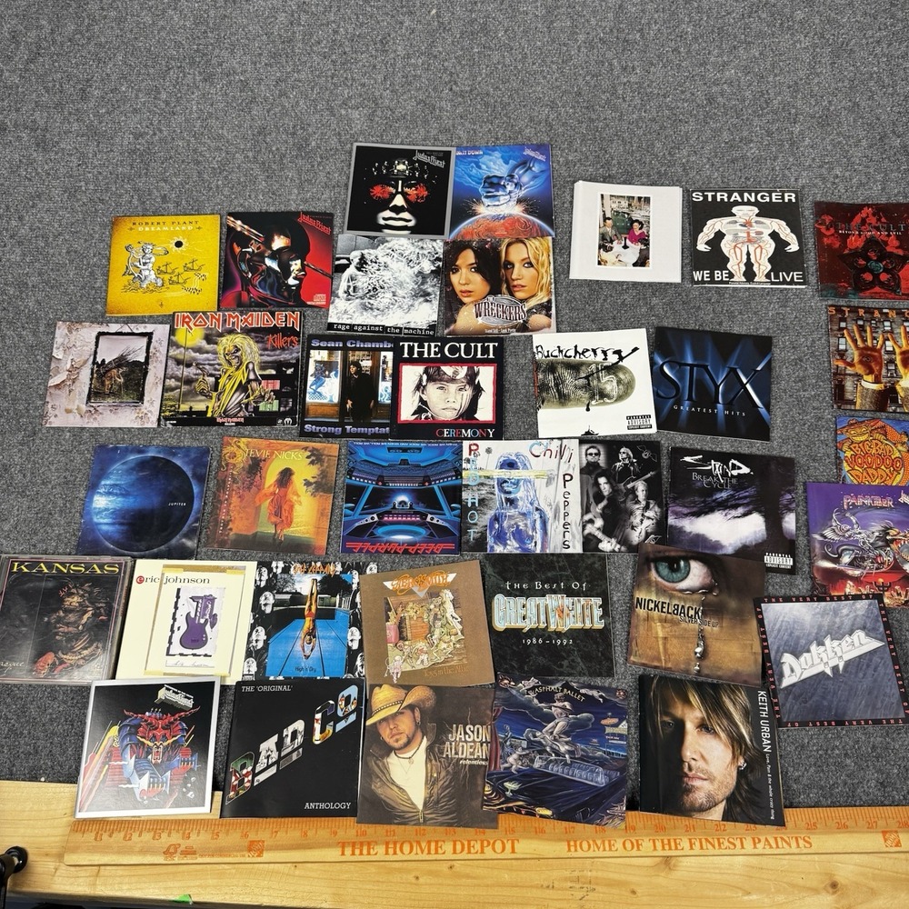 Huge CD Insert Artwork Lot Only No Discs - Classic Rock Metal Country Pop Y2K